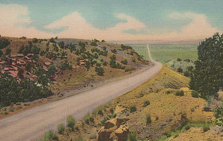 Earlier view of Route 66 between Santa Rosa and Tucumcari, New Mexico